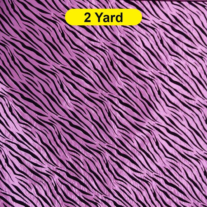 60" Wide Zebra Flocking Velvet Taffeta Fabric for Curtains, Apparel, Decor