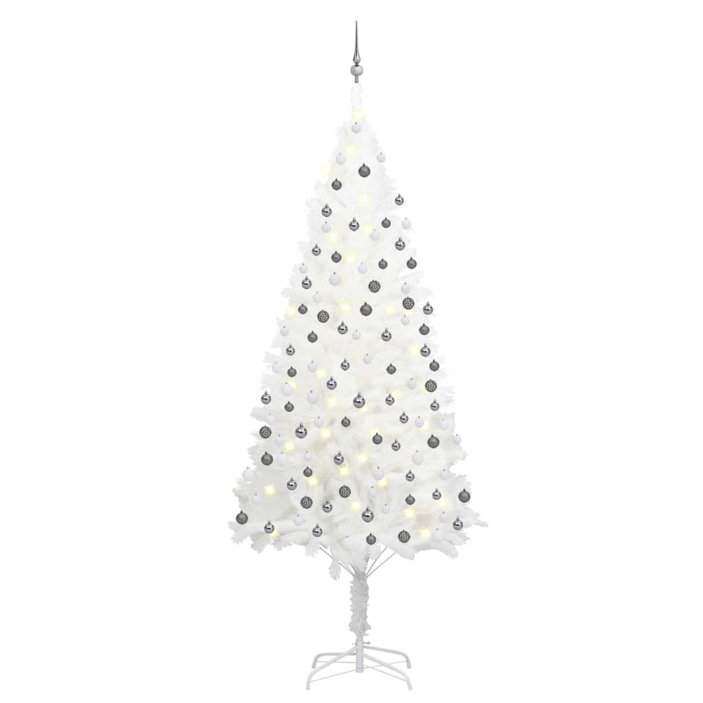 vidaXL Christmas Tree White PE (Polyethylene), Steel, Plastic