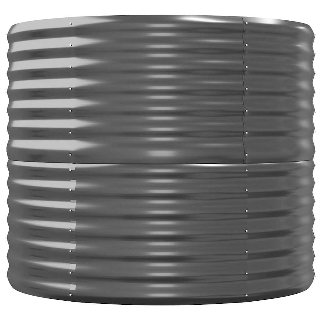 vidaXL Garden Raised Bed Anthracite Powder-coated steel Large Durable