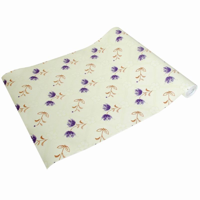 Decorative Flowers Self Adhesive Wallpaper, Peel and Stick Home Wall Decor Roll