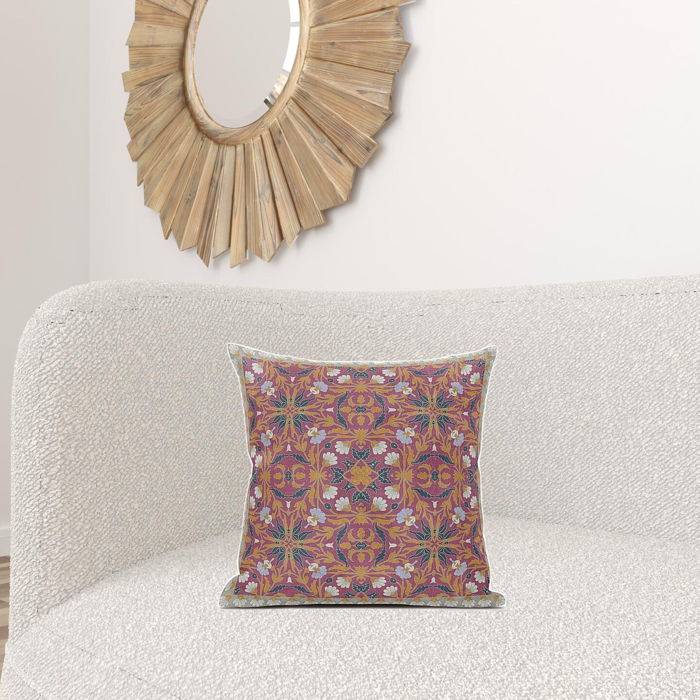 Edge Collections - 18" x 18" - Orange - Chic Paisley Throw Pillow for Indoor and Outdoor Use - 1 Piece