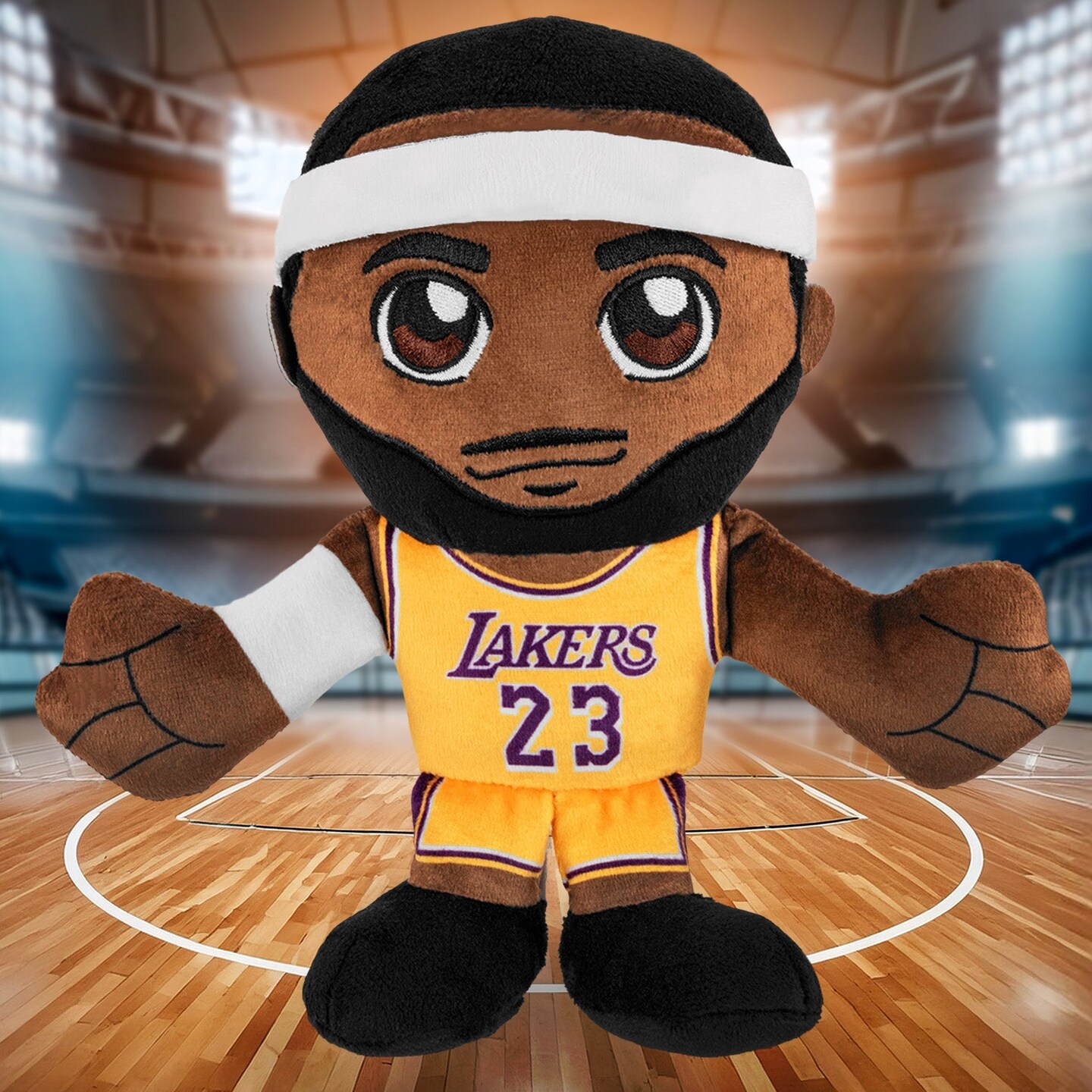 Bleacher Creatures Los Angeles Lakers LeBron James 8&#x22; Kuricha Plush (Gold Jersey)