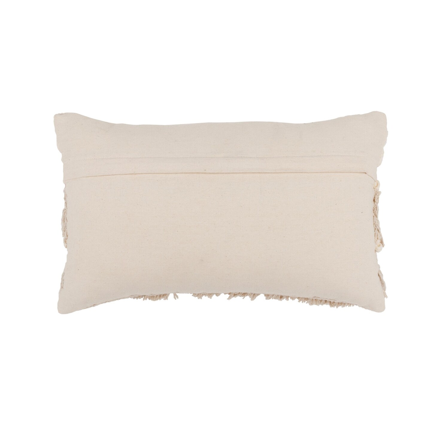 Edge Collections - 12"x20" - Natural - Bohemian Textured Throw Pillow Covers for Home Decor - 2 Pieces