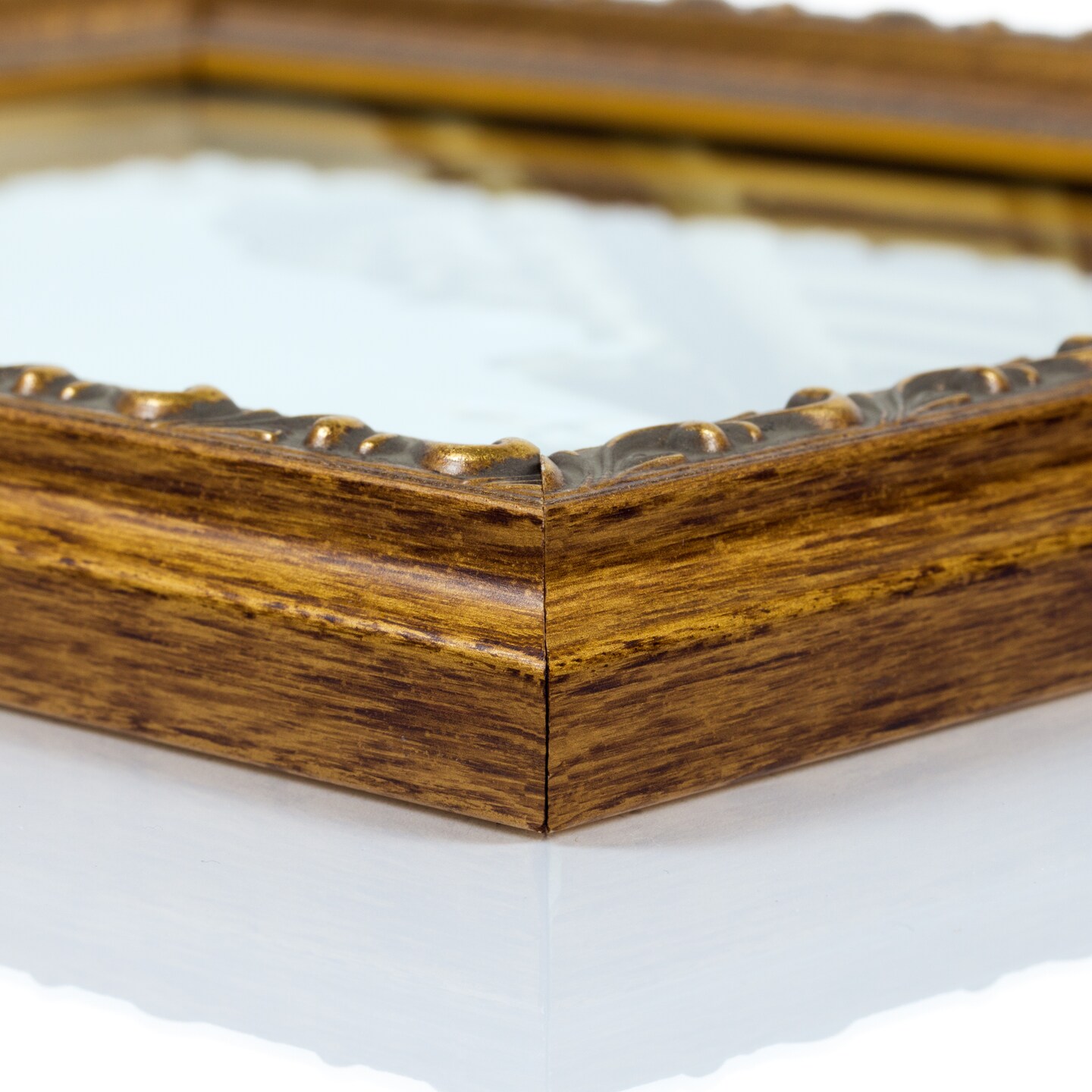 12x16 Matted Picture Frame, Ancien Ornate 1.25 Inch Wood  Moulding, Wall Display Frame for Art, Posters, or Photos by wallsthatspeak