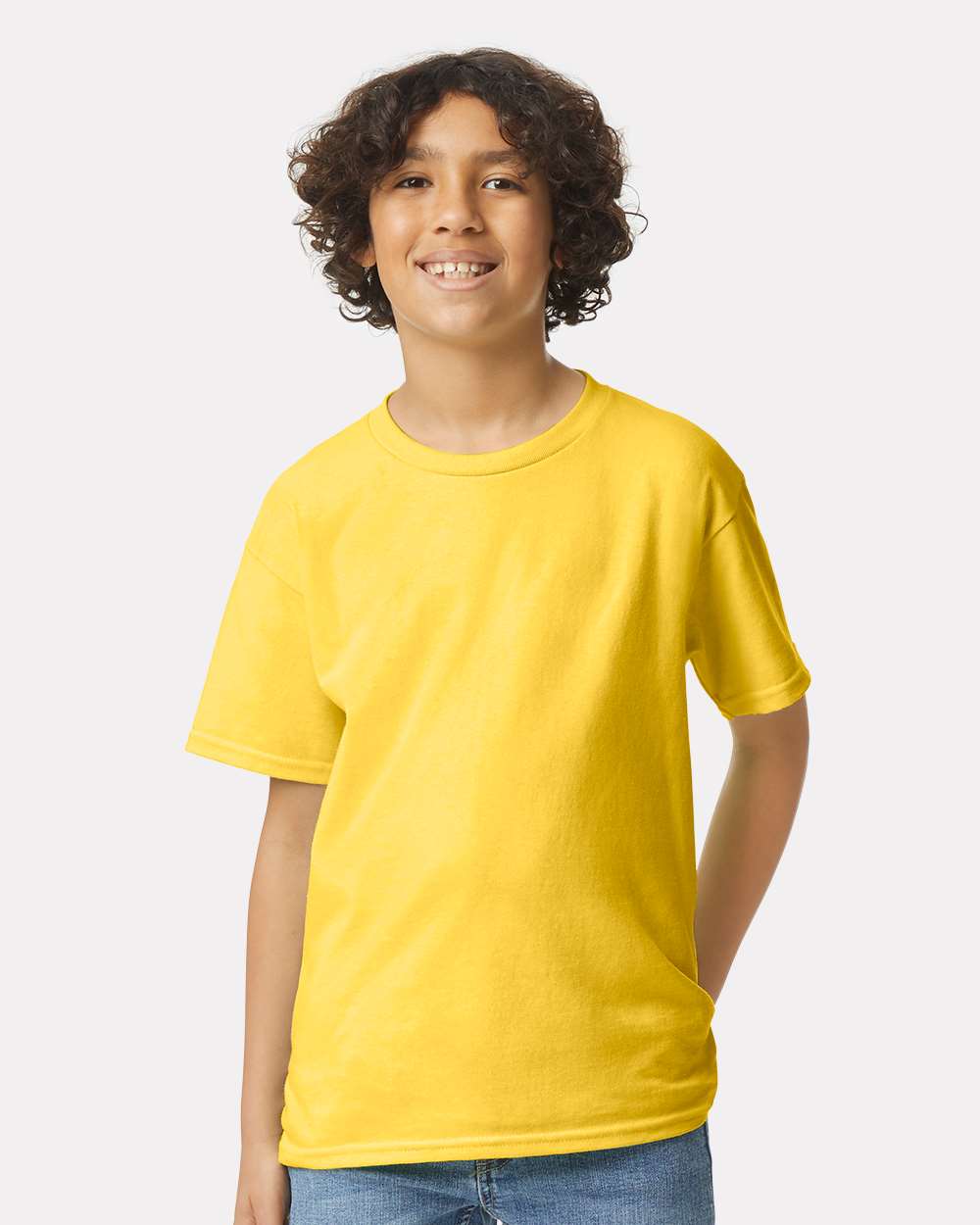 Gildan Ultra Cotton Classic Fit Youth Crewneck Short Sleeve T-Shirt For Kids Everyday Wear