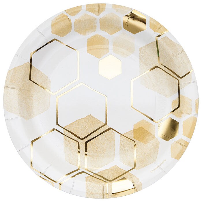 96 pc Bulk Honeycomb Dinner Plates