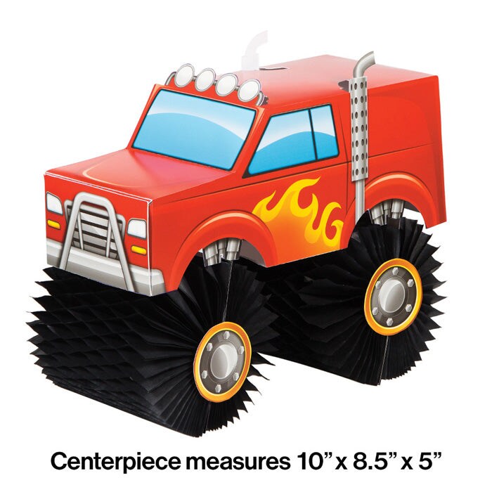 6 pc Bulk Monster Truck Centerpieces