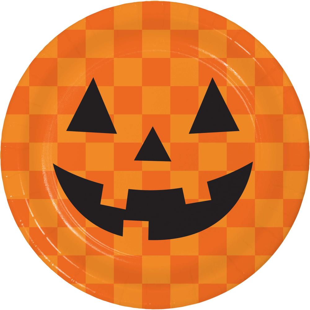 96 pc Bulk Retro Halloween Paper Dessert Plate