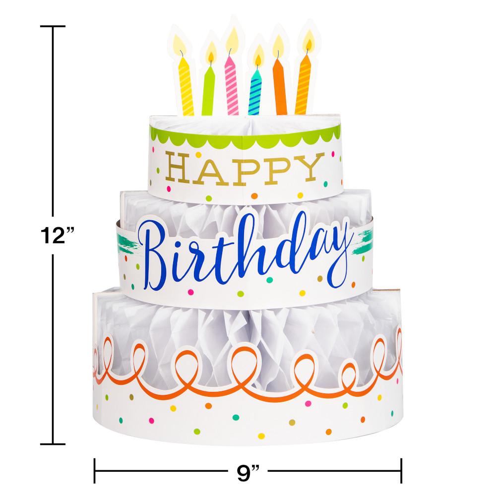6 pc Bulk Festive Cake Happy Birthday Centerpieces