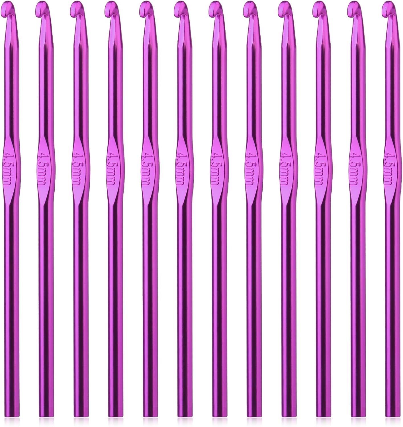 12Pcs 4 5mm Crochet Hooks US Size 7 Aluminum Crochet Hooks Craft Yarn