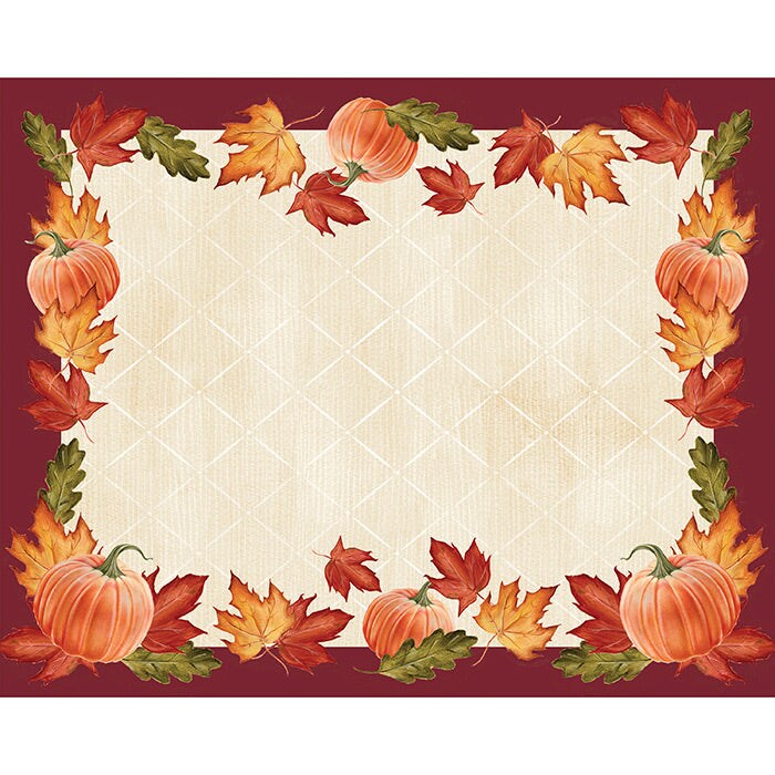 144 pc Bulk Pumpkins &#x26; Leaves Paper Placemats