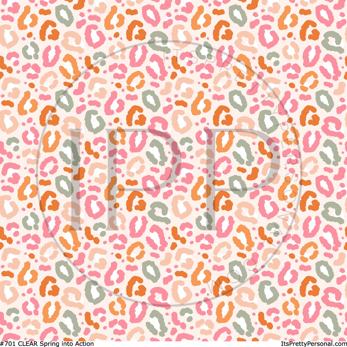 #701 CLEAR Spring Into Action 12x12 Pattern Vinyl (Maker Monthly Pattern)