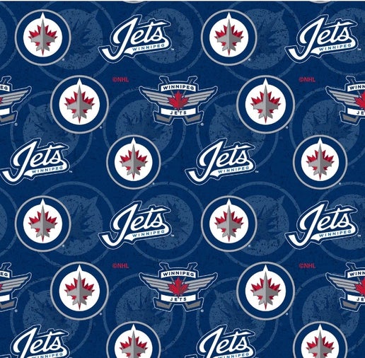 NHL Licensed Winnipeg Jets Tone on Tone 1199-JETS Cotton Fabric by the Yard