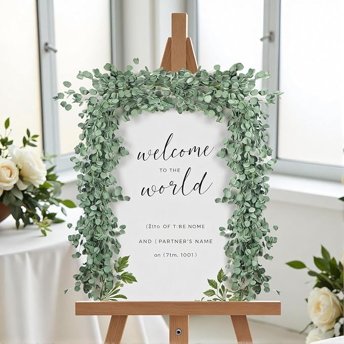 Eucalyptus Garland for Mantle, 6Ft Artificial Spring Garland for Table Centerpiece All Year Round Home Decor,Faux Greenery Garland for Indoor Outdoor Farmhouse Wedding Staircase Floral Decor.