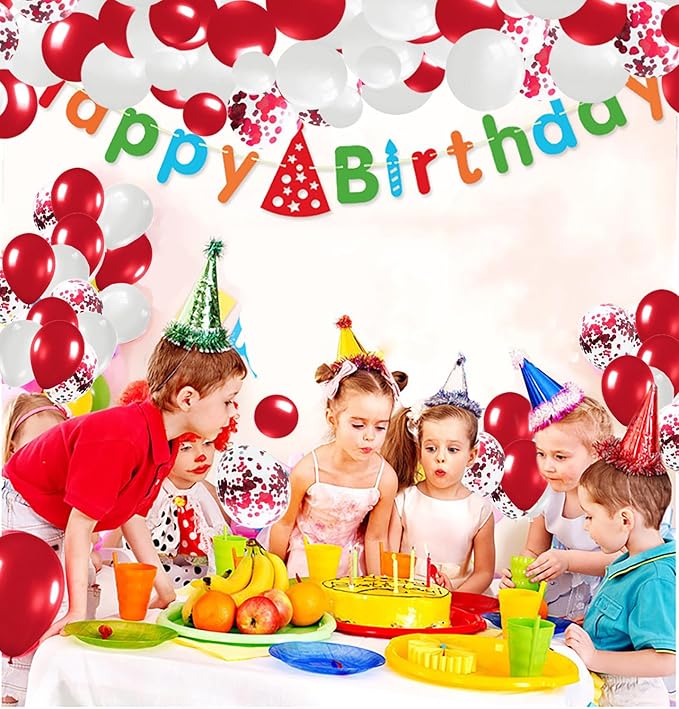 Red and White Balloons Arch Kit,144pcs Red Balloons and White Balloons Garland Kit Valentine Christmas balloons Balloons for Birthday Wedding Engagement Valentines Party Decorations