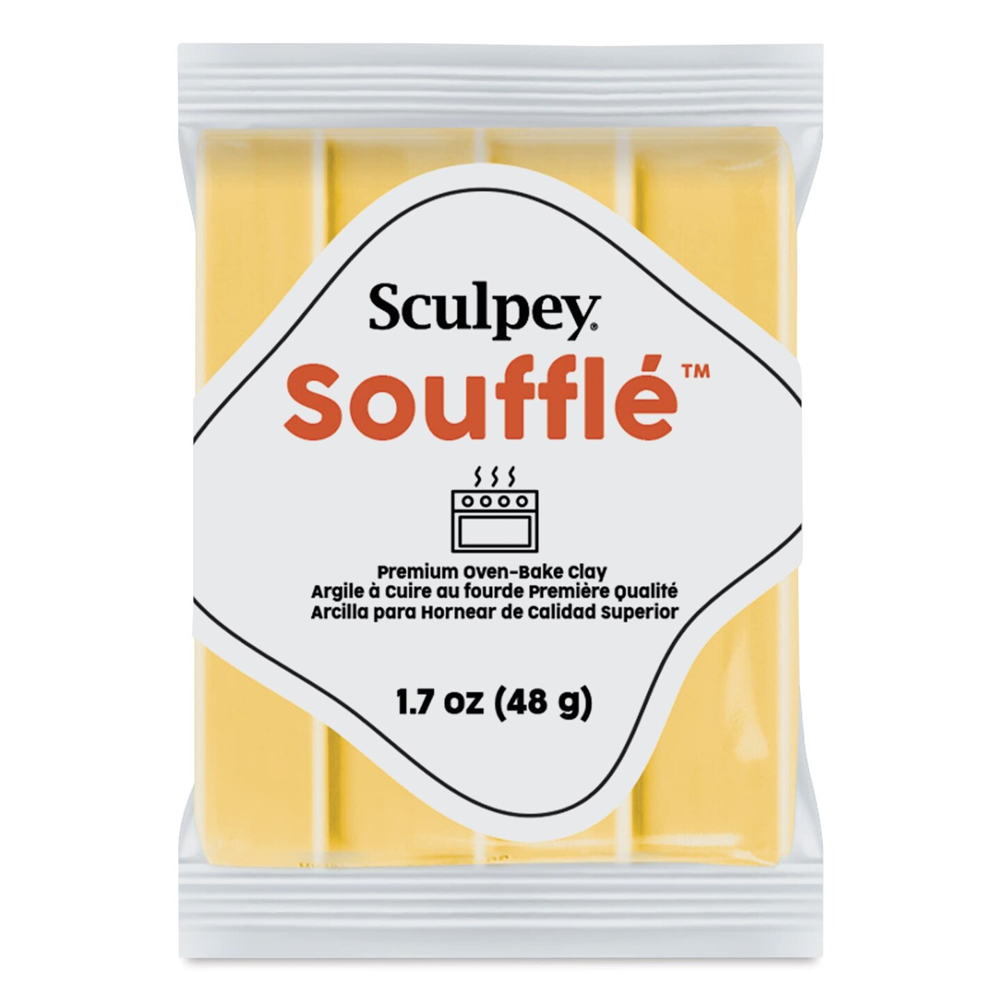 Sculpey Souffle - Yellow Ochre, 1.7 oz Bar, Color: Yellow, Count
