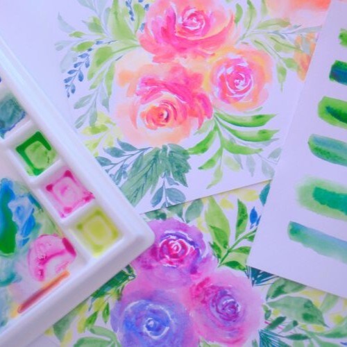 Art In August | Beginner Floral Painting in Watercolor