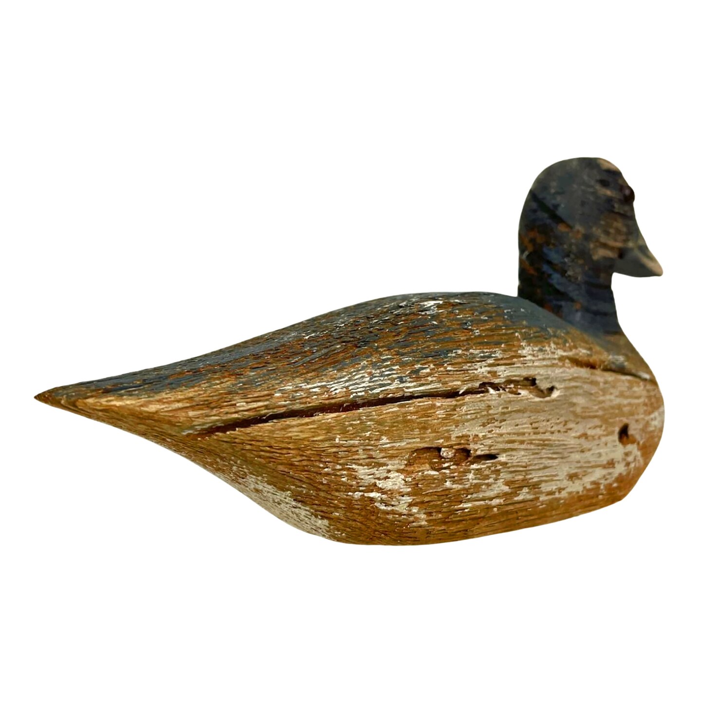 Rustic Wooden Duck Decoy Decor Collection Hand-Carved Folk Art Mallard Statues