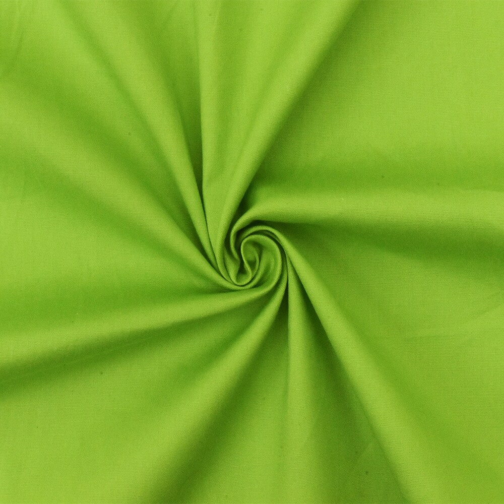 Bright Green Cotton Solid Stretch Spandex Poplin Woven Fabric By the Yard