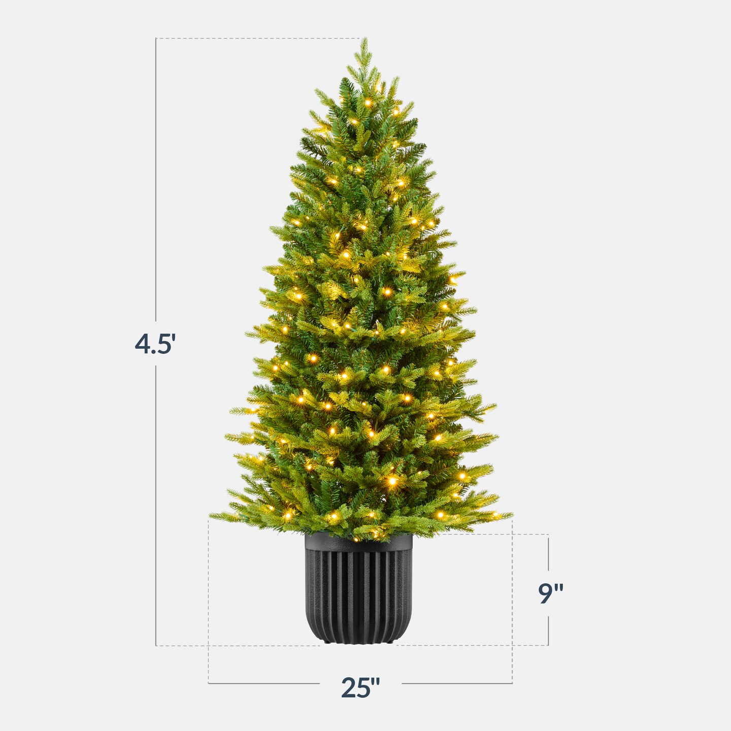 Best Choice Products Pre-Lit Potted Flocked Christmas Tree, Realistic Artificial D&#xE9;cor, w/ Twinkling White &#x26; Multi LEDs