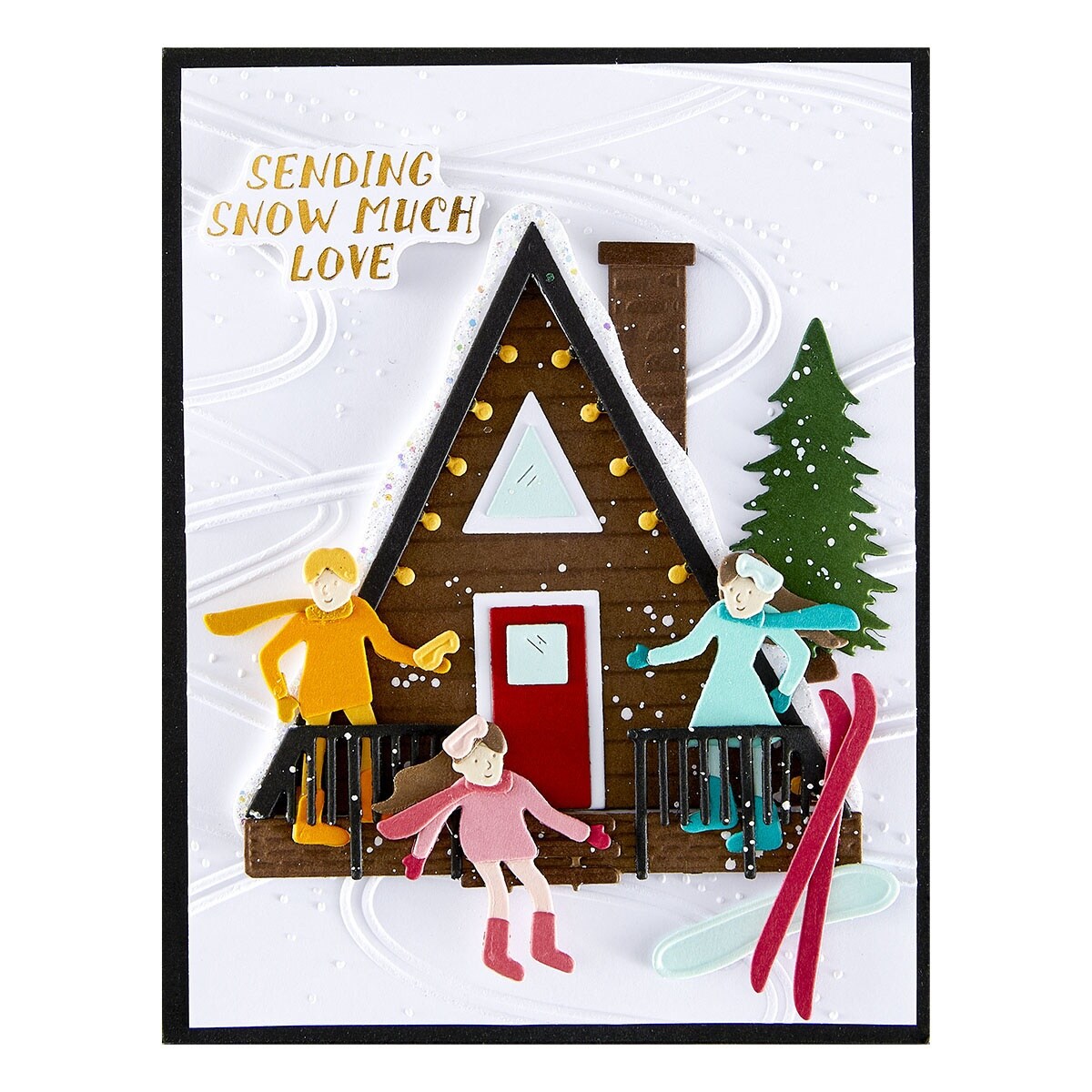 Spellbinders 3D Embossing Folder by Simon Hurley-Ski-Son's Greetings