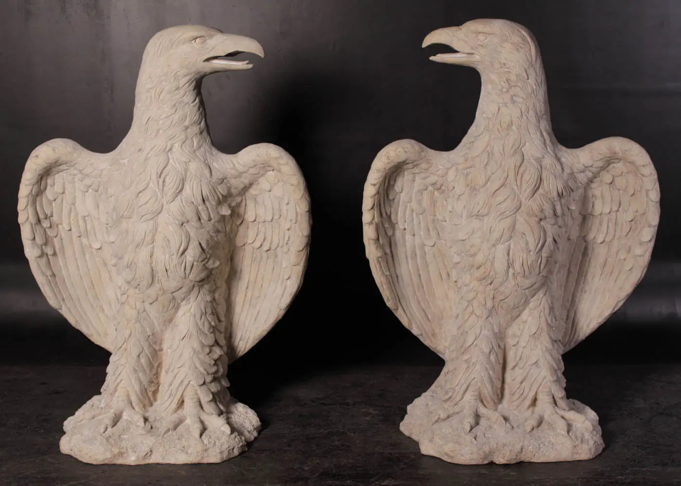 Stone Eagle Statues Set of 2