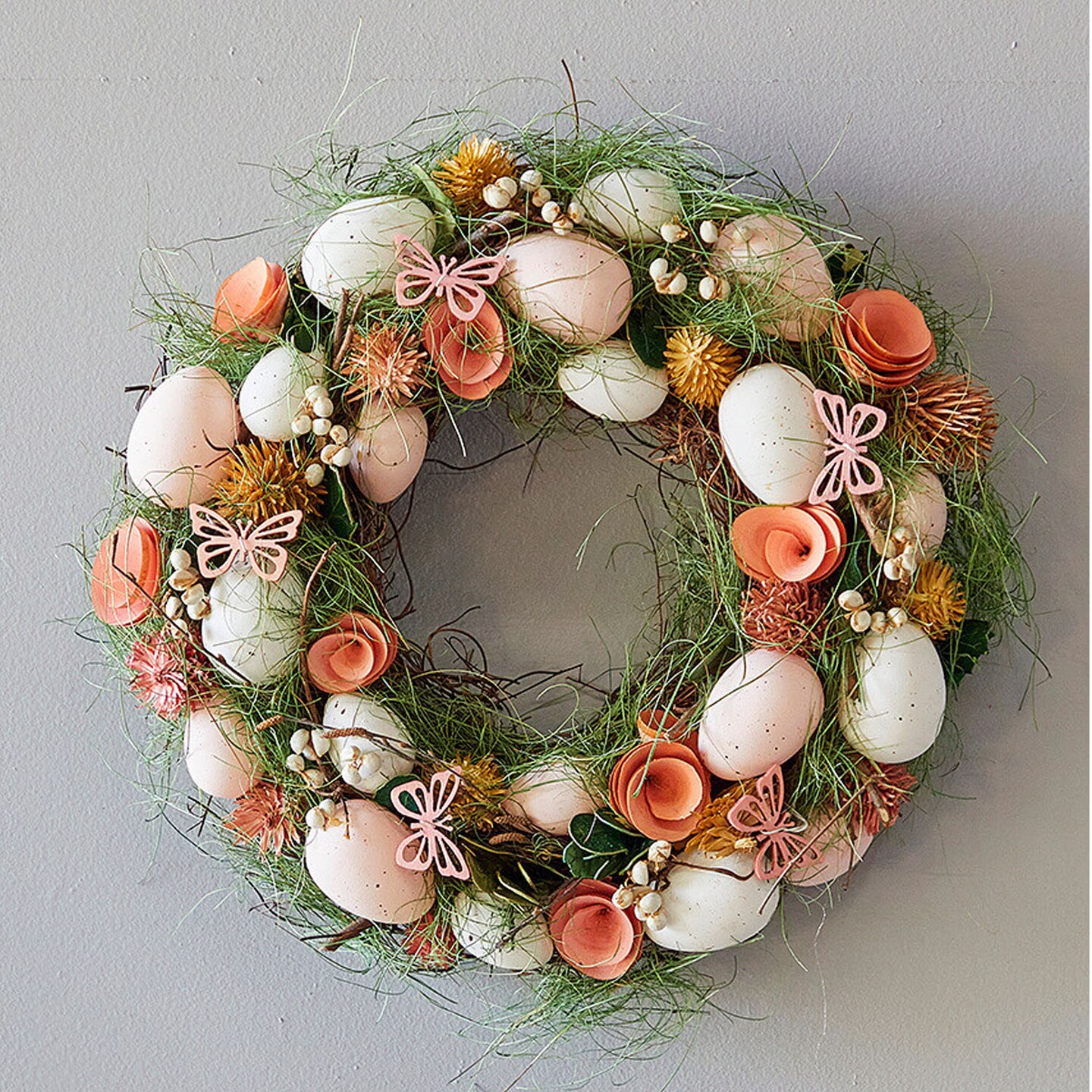 13" Easter Egg Wreath Festive Spring & Easter Door Decor