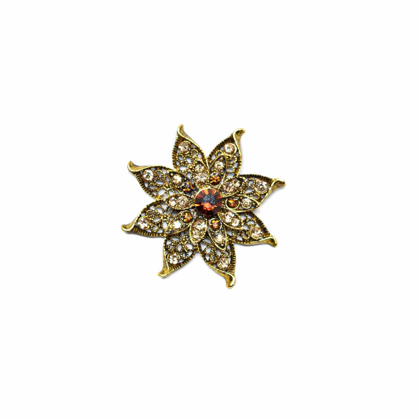 Star Rhinestone Decorative Piece Gold Silver For Clothing Crafts 2 1/2 Inch