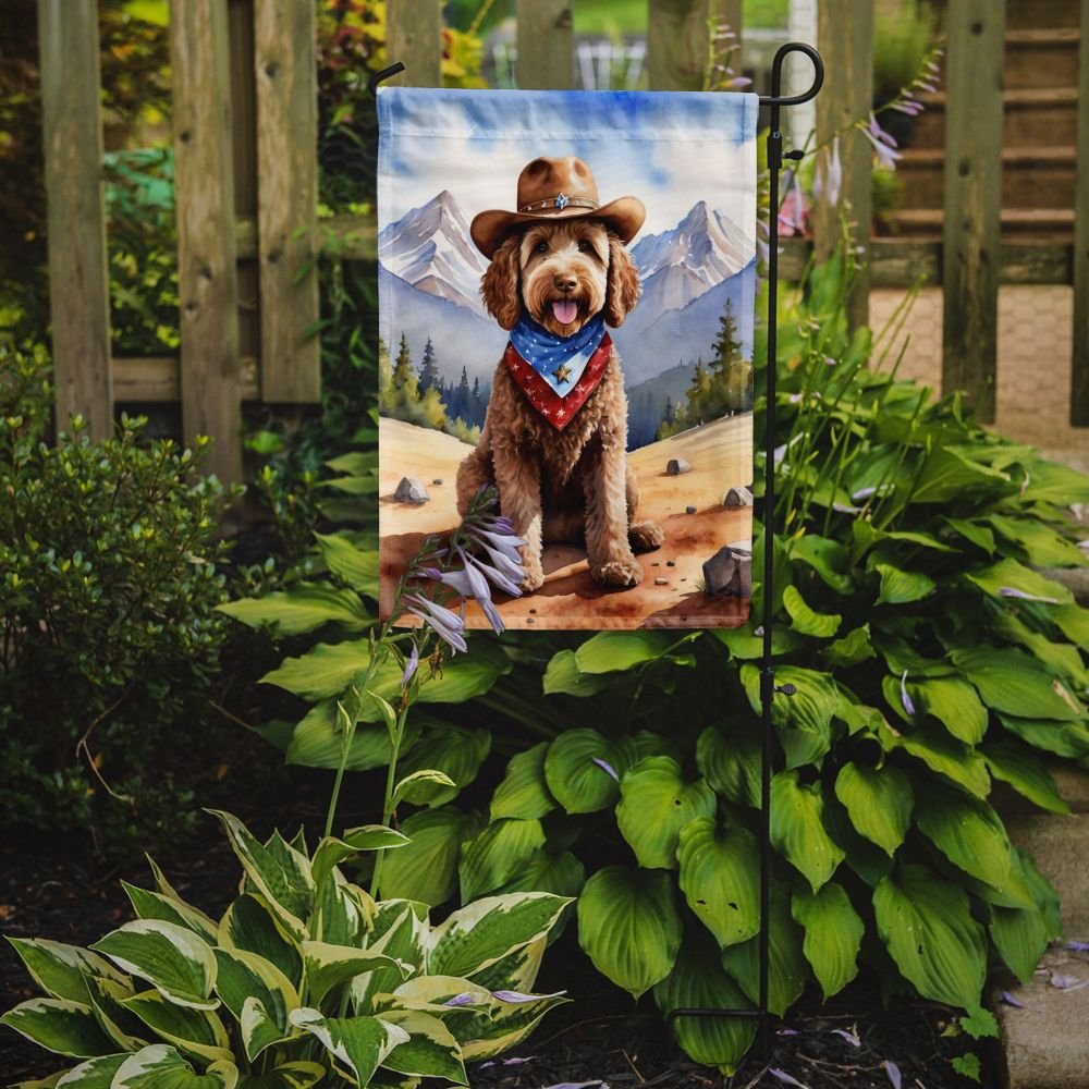 Edge Collections - 11.25" X 15.50" - Multicolor - Cowboy Welcome Labradoodle Decorative Banner - 1 Piece