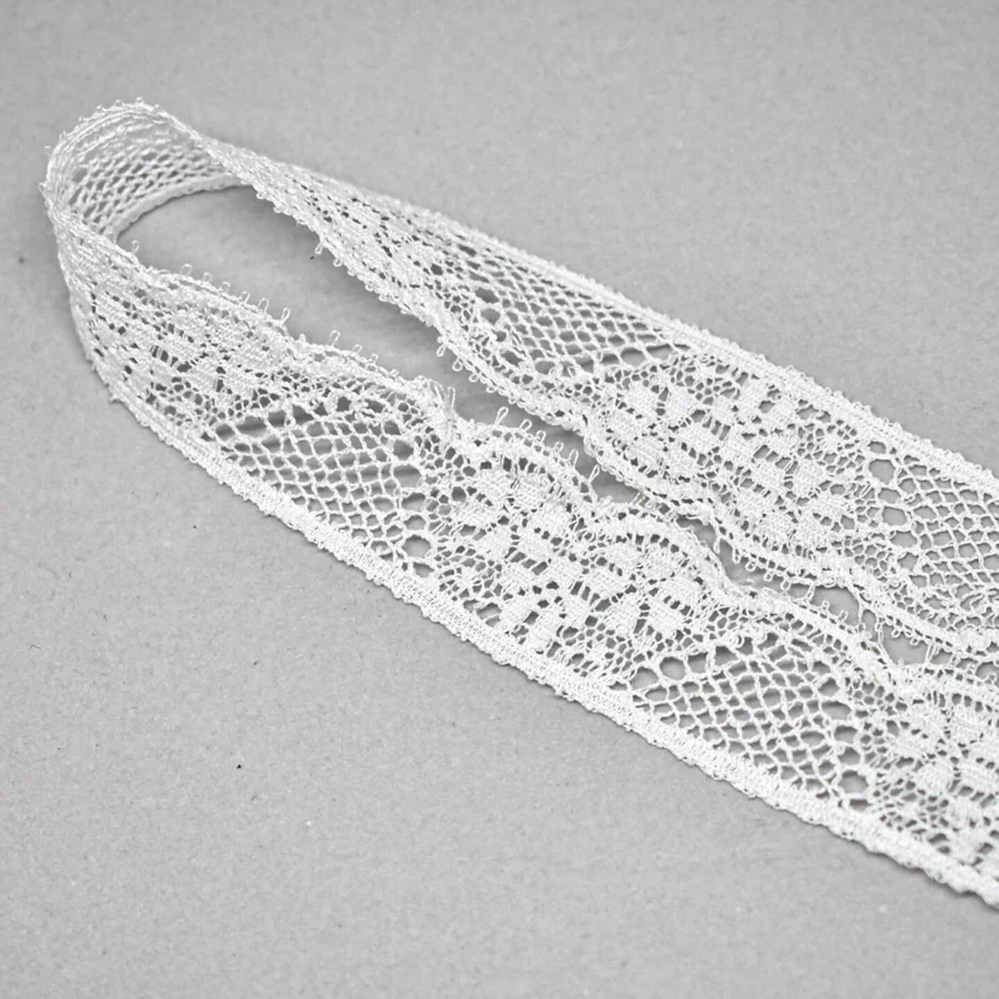 1 Yard White Floral Lace Trim Decorative DIY Craft Ribbon 1 inch Width