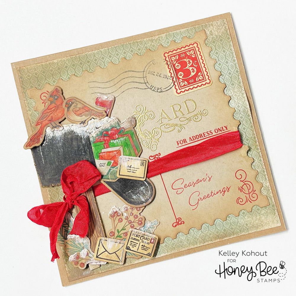 Inside: Holiday Sentiments - Honey Cuts - Coordinating Dies