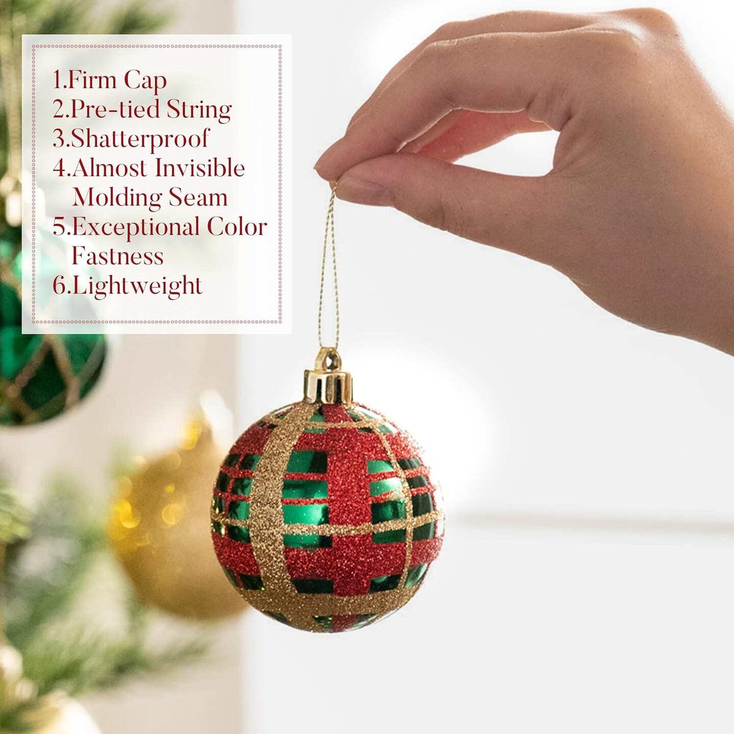 Christmas Ornaments Set 30ct 2.36 Inches
