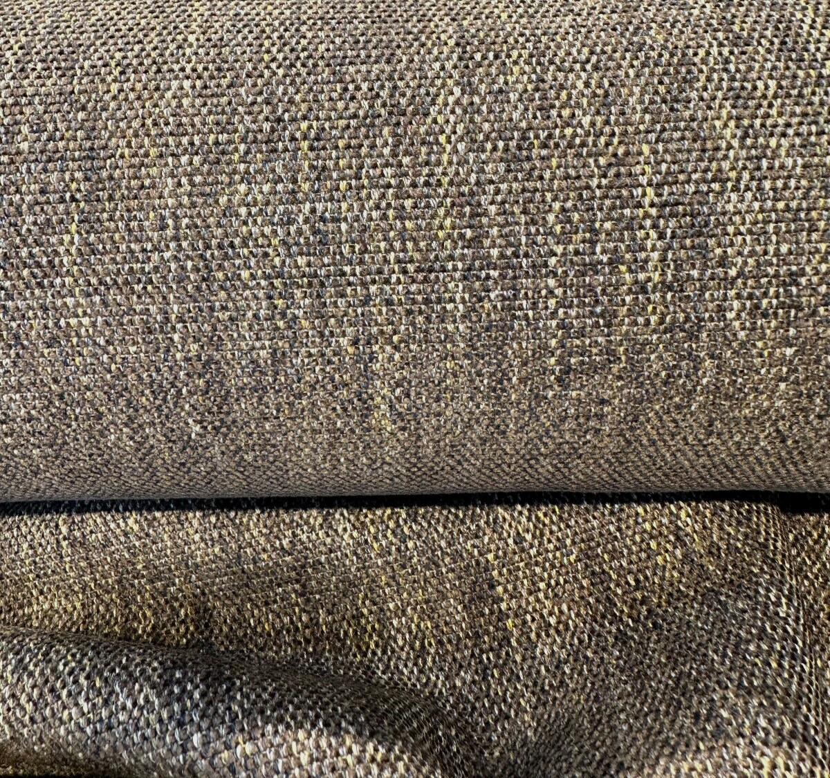 1 Yard Harvest Brown Tweed Chenille Upholstery Fabric Soft Cotton Viscose 56 Inch Width