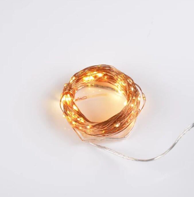 32ft 100 LED Natural Copper Fairy Lights — USB Powered, Bendable & Bright