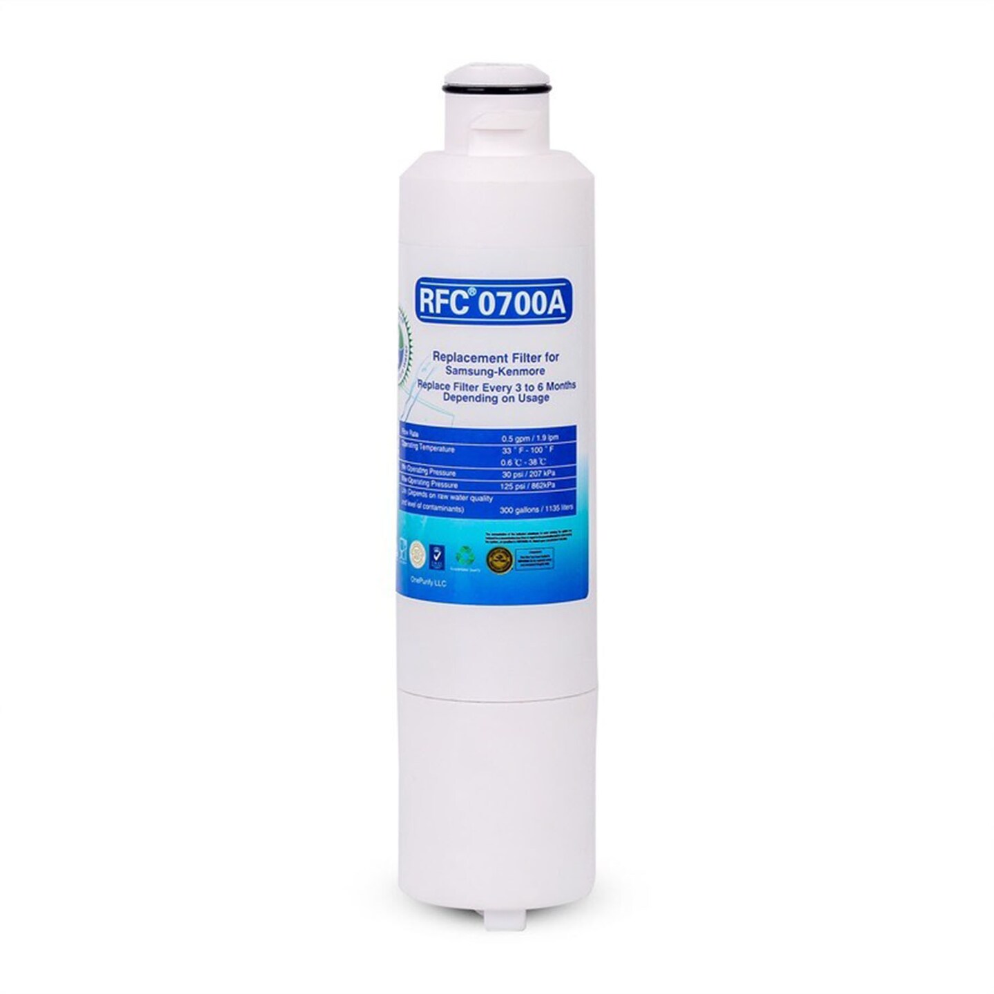 6-Month Water Filter 300 Gallon Capacity 5 Micron 0.5 GPM Leak-Free Design