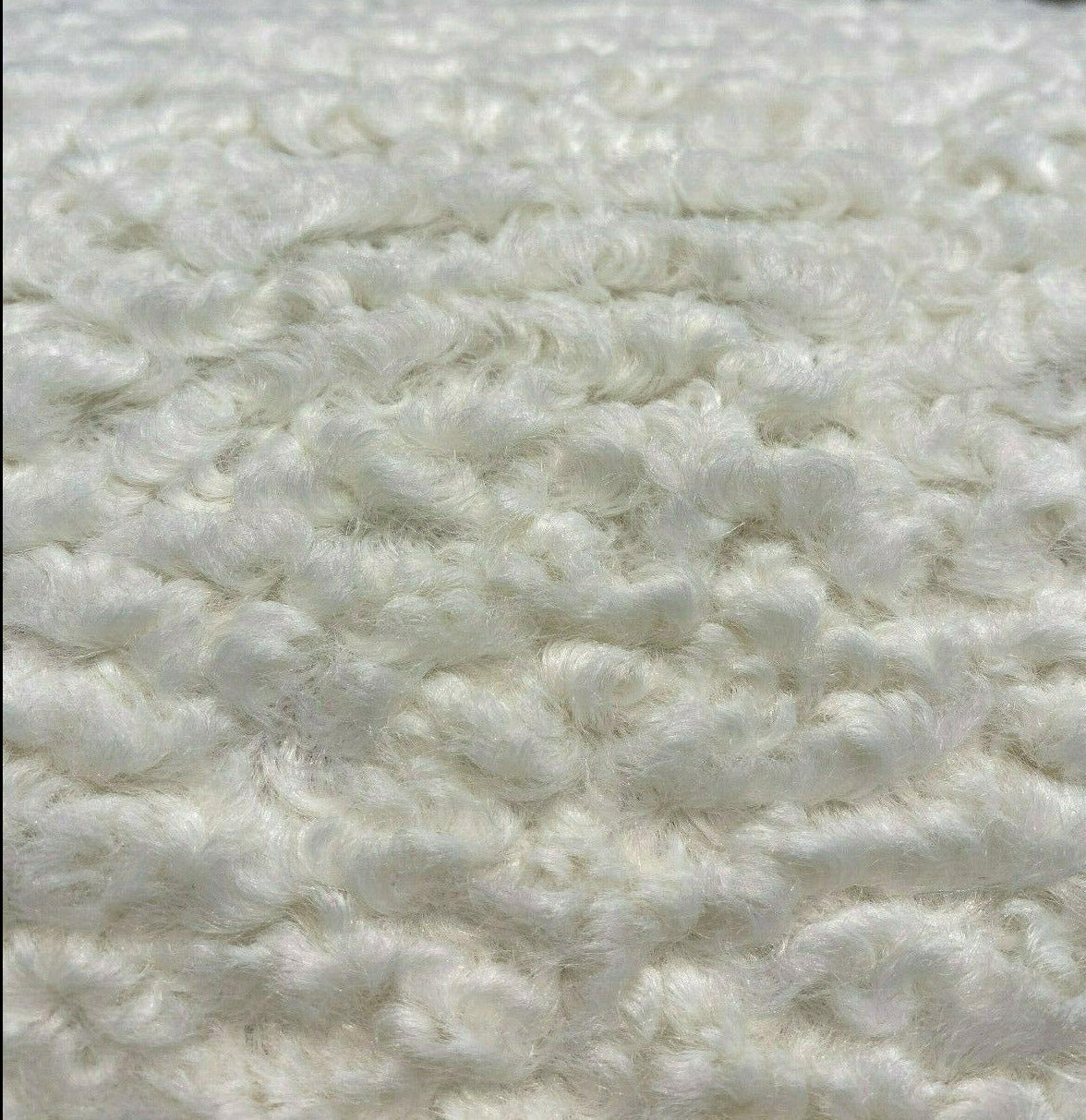 1 Yard Upholstery Faux Sheepskin Fabric Italian Natural 100% Polyester 60 Inch Width