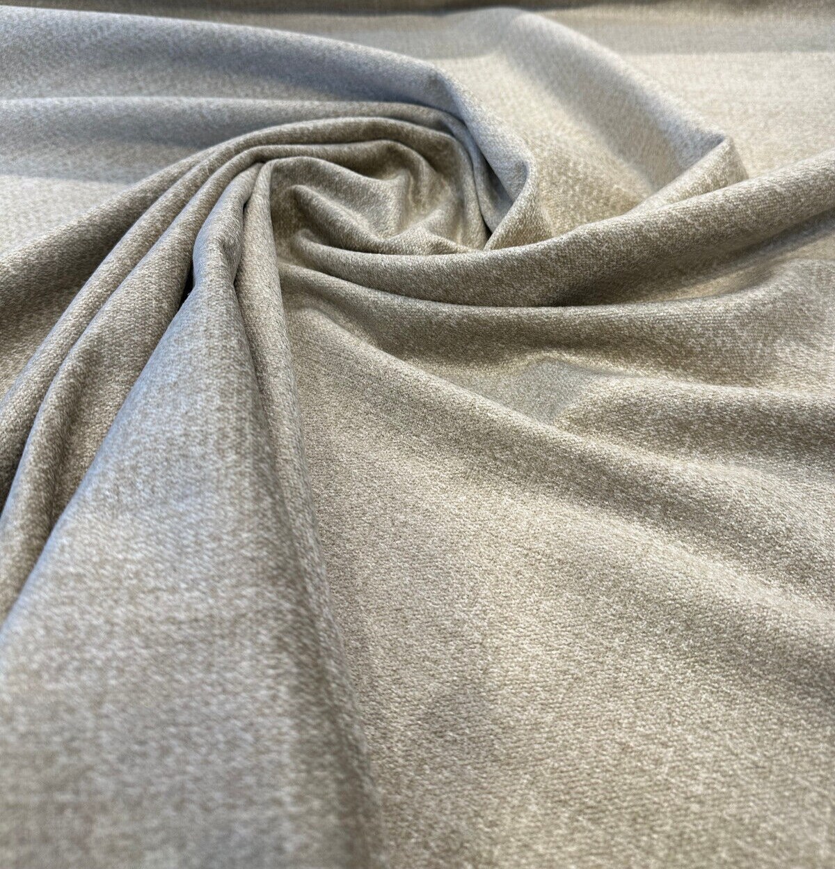 1 Yard Soft Oatmeal Chenille Italian Upholstery Fabric 56" Width 69% Viscose 24% Cotton 7% Linen