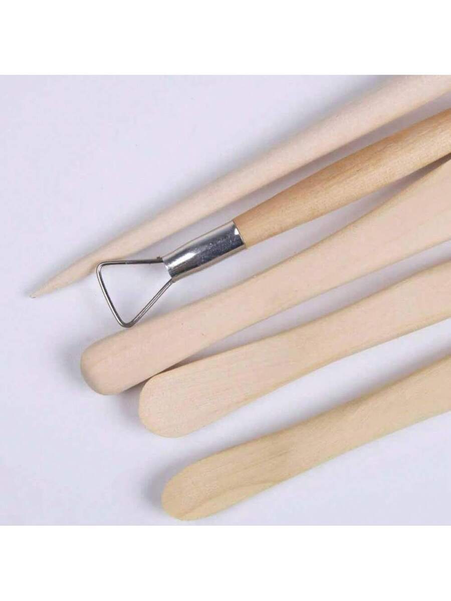 45 Pcs Set Pottery Clay Sculpting Tool Kit with Wooden Handles