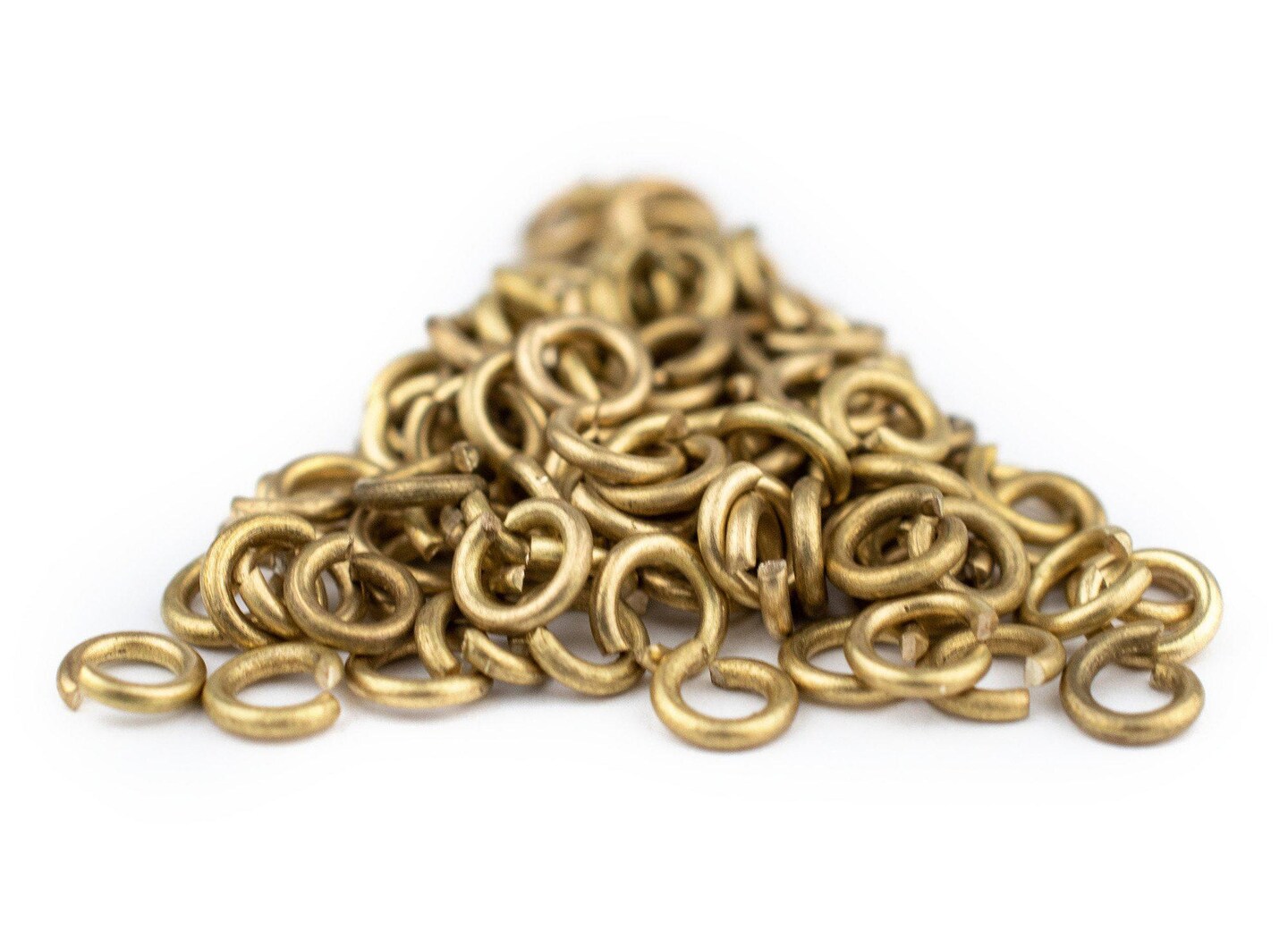 The Bead Chest Brass 4mm Round Open Jump Rings, Pack of 100
