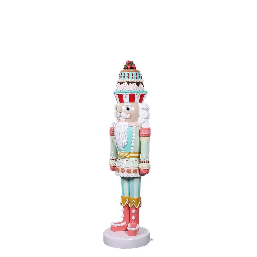 Small Pastel Nutcracker Candy Cake Statue