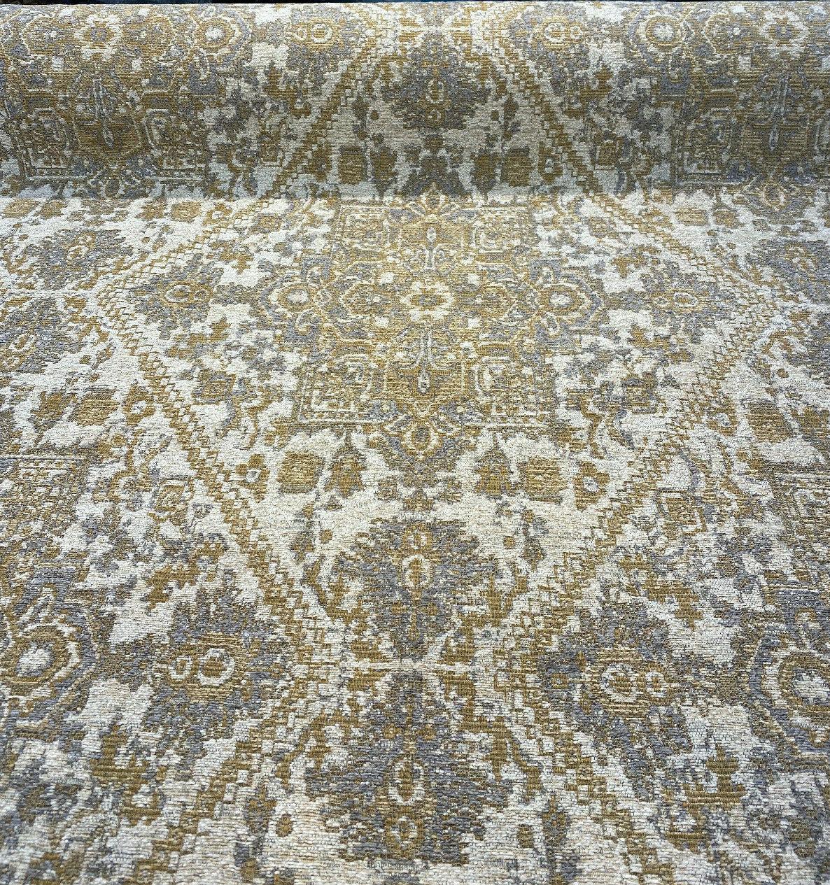 1 Yard Upholstery Chenille Fabric Mill Creek Hamaden Alabaster Gold 80% Rayon Chenille 14% Polyester 6% Rayon 56 Inch Width