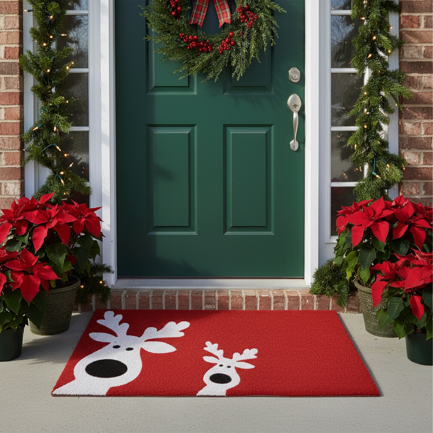 Calloway Mills Peeking Reindeer Doormat