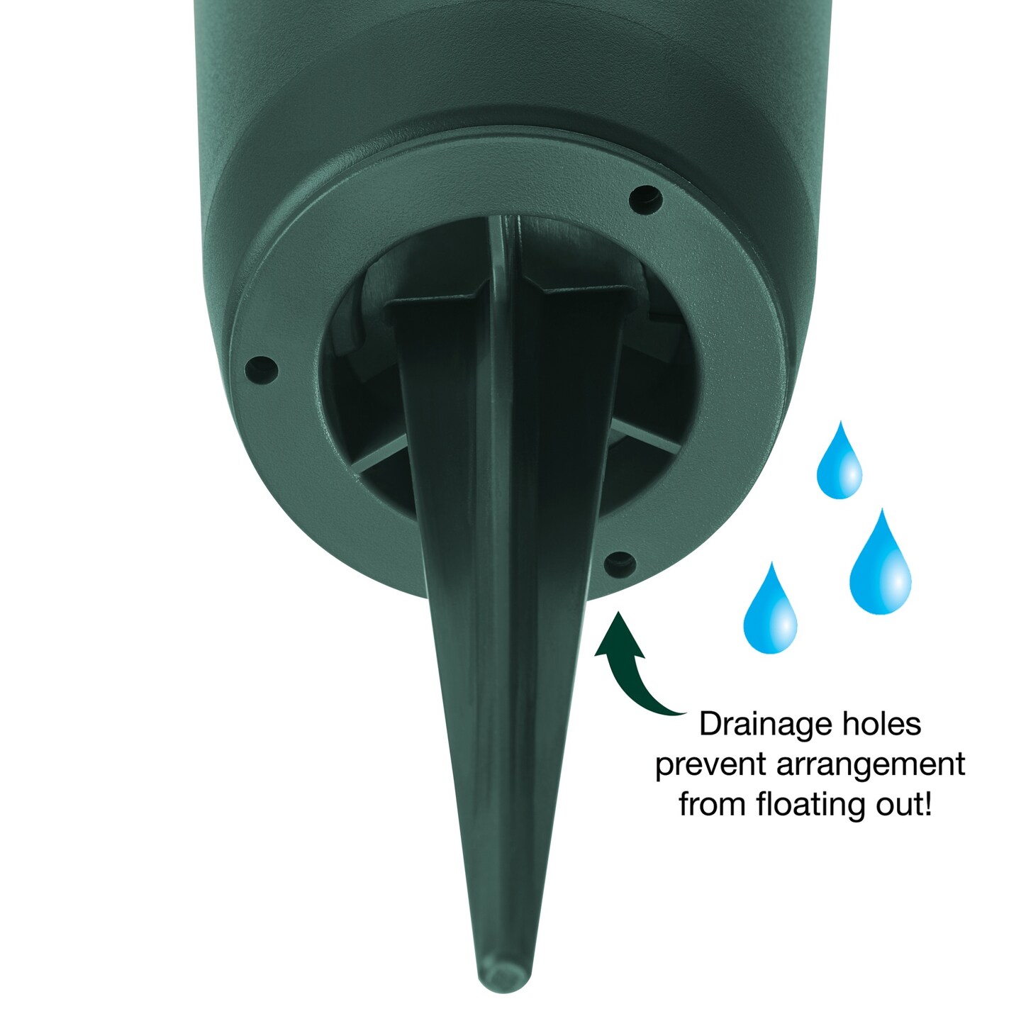 FloraCraft Eternity Cemetery Vase With FloraFoM Bulk Pack-4.3"X8.9" With Removeable Spike