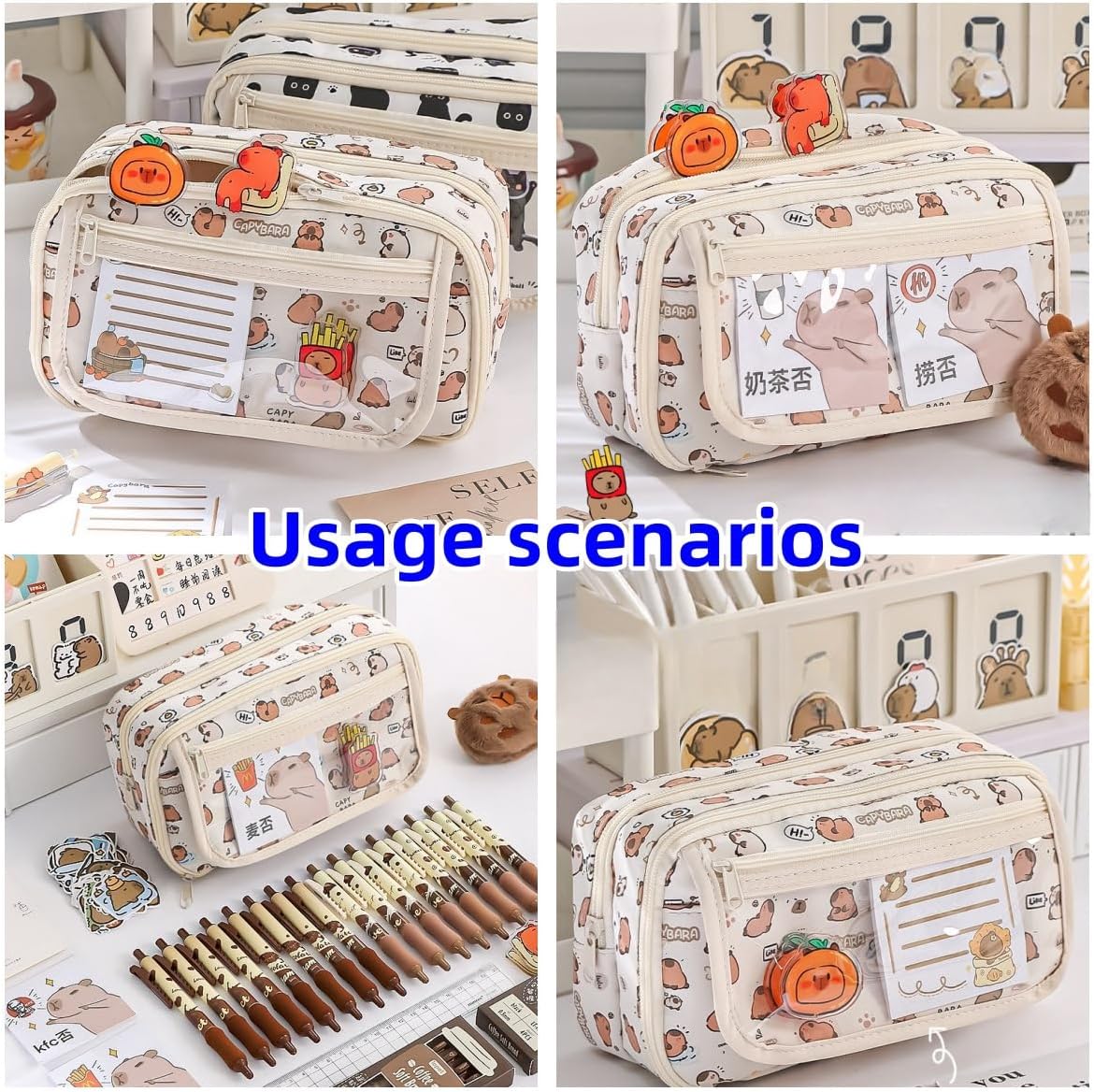 Pencil Case Pouch Cartoon Pen Box Holder Organizer
