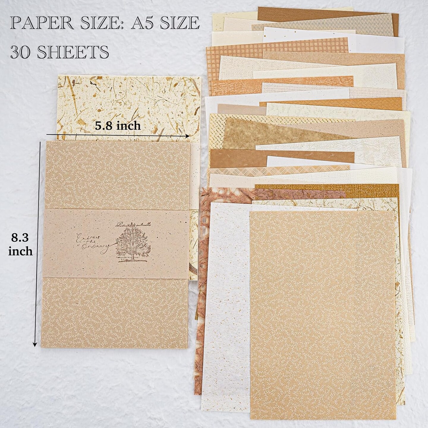 30 Sheets Mixed Special Craft Paper for Scrapbooking