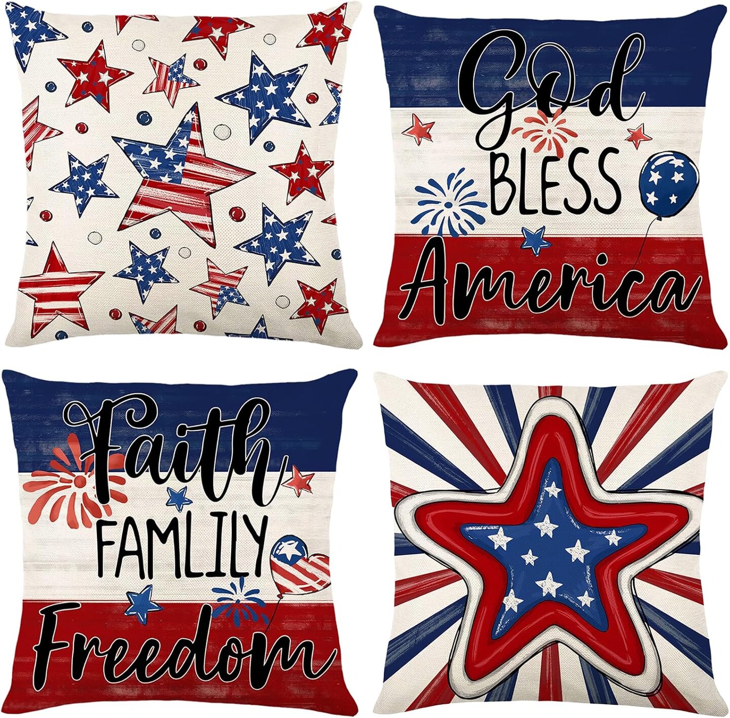 4th of July Throw Pillow Covers 18x18 Michaels