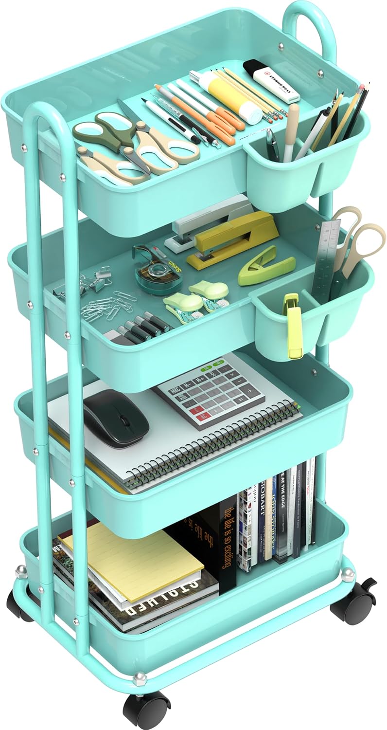 4-Tier Multifunctional Rolling Utility Cart