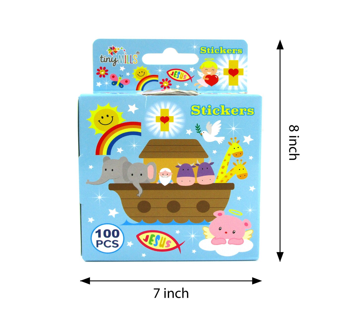 Religious Christian Stickers 100 Stickers/Dispenser, Pack 12 Dispensers for VBS Sunday School