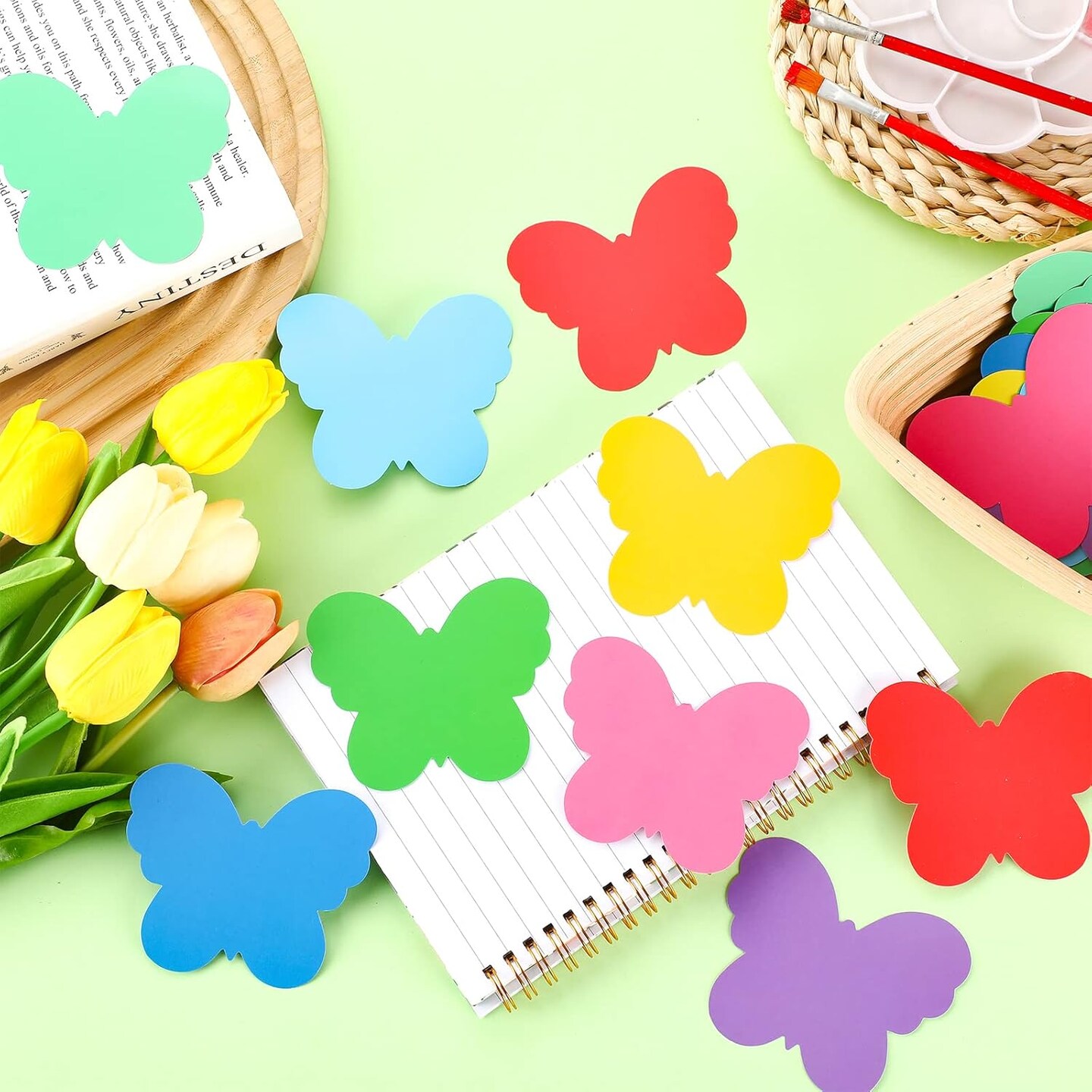 108 Pcs Butterfly Paper Cutouts Spring Bulletin Board Decorations