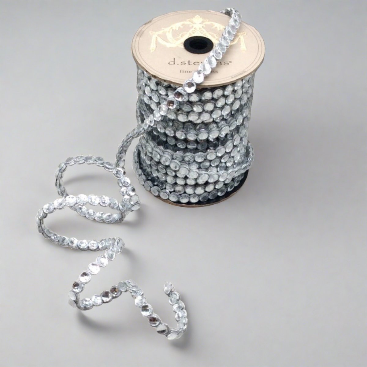 .5&#x22; Crown Jewel Garland Ribbon: Crystal (10 Yards)
